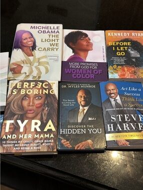 African American Author Books LOT OF 6 Paper & Hardcover Books Inspirational